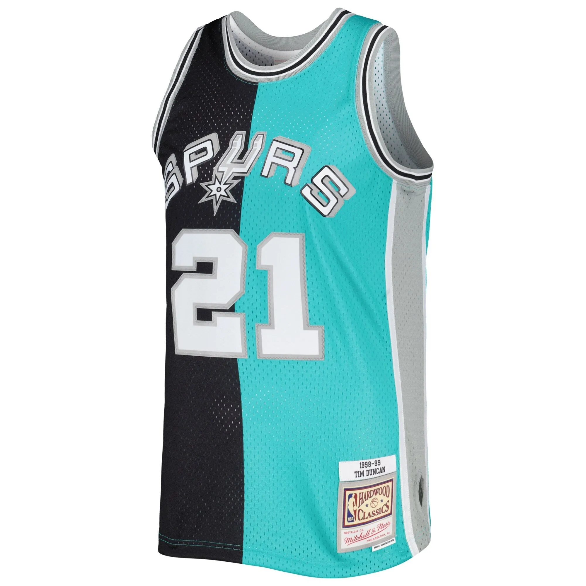 Mitchell & Ness NBA Split Swingman Jersey San Antonio Spurs 1998 Tim Duncan sold by Zulily product image thumbnail 2