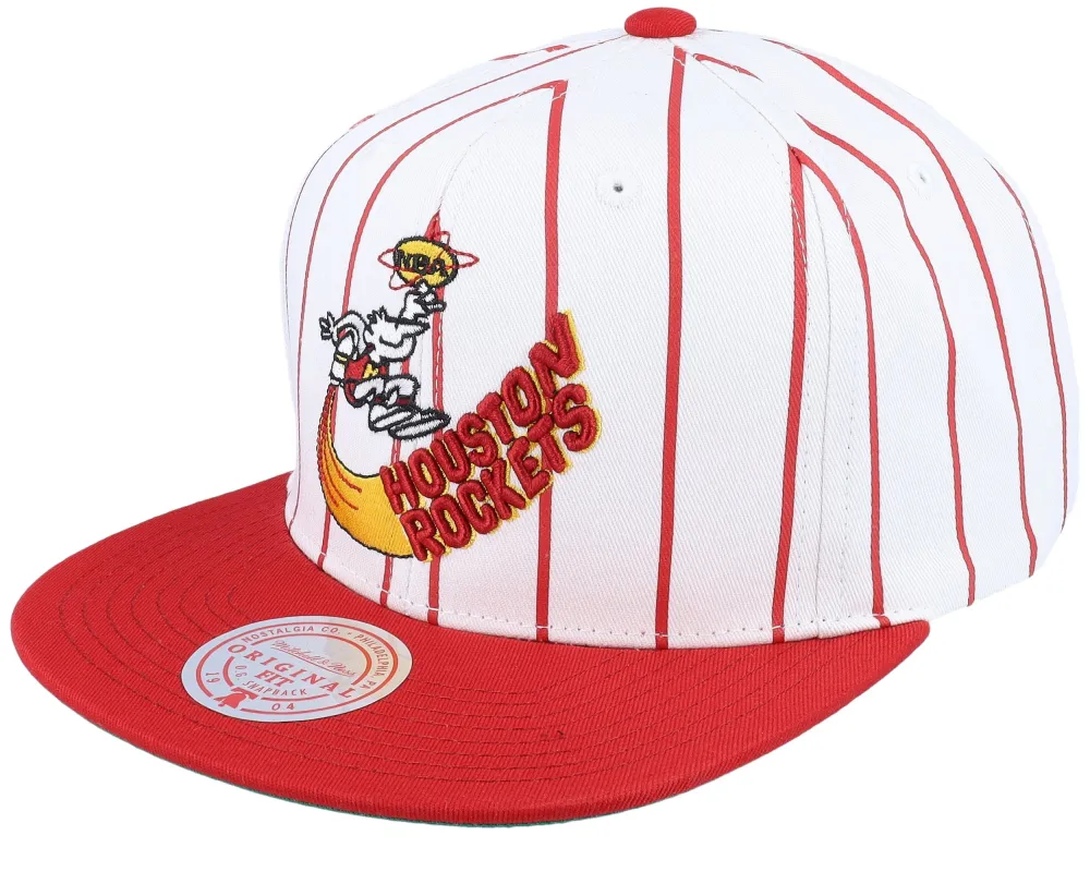 Mitchell & Ness Men's NBA Retro Pinstripe Snapback Hwc Rockets Snapback Caps made by Zulily
