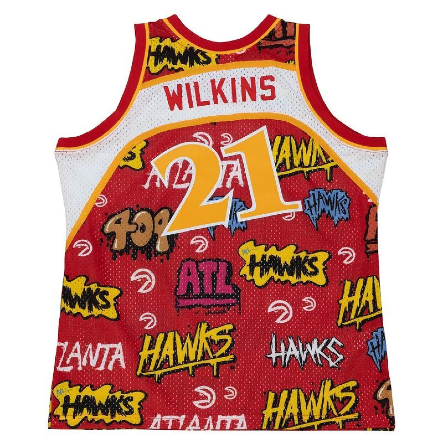 Mitchell & Ness Men's Slap Sticker Swingman Jersey Hawks 1986 Dominique Wilkins Jerseys sold by Zulily product image thumbnail 2