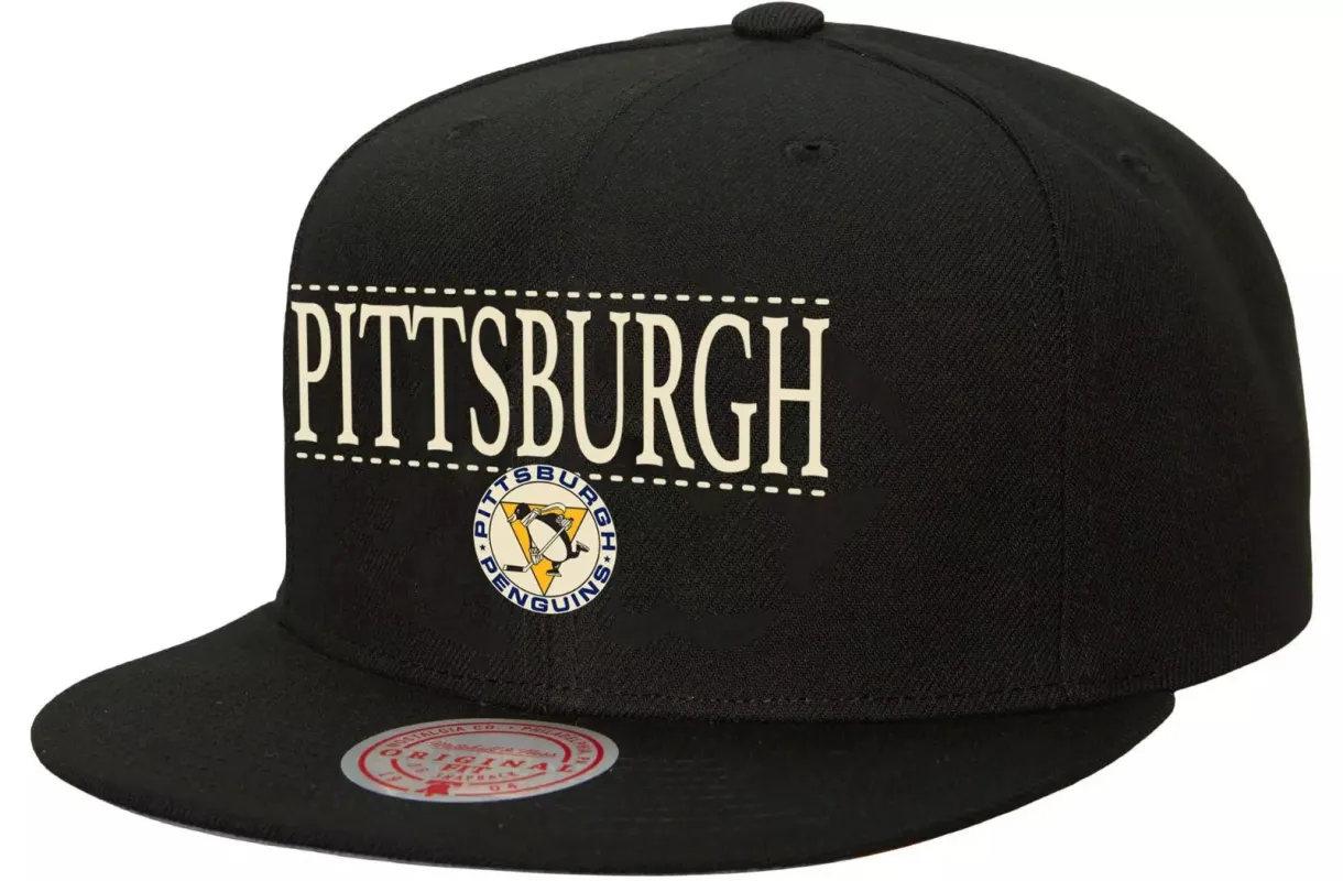 Mitchell & Ness Men's NHL The City Snapback Penguins Snapback Caps made by Mitchell & Ness
