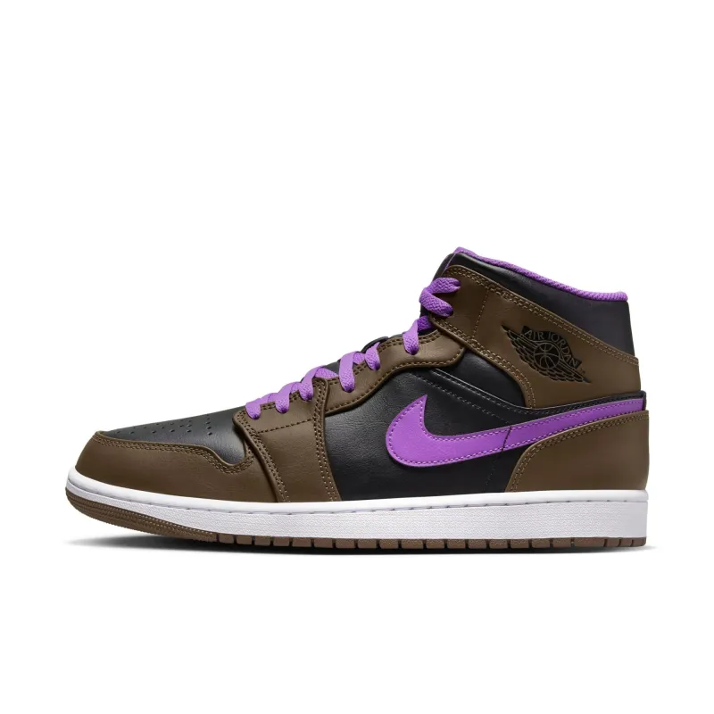 Air Jordan Men's Retro 1 Mid 'Purple Mocha' sold by Zulily