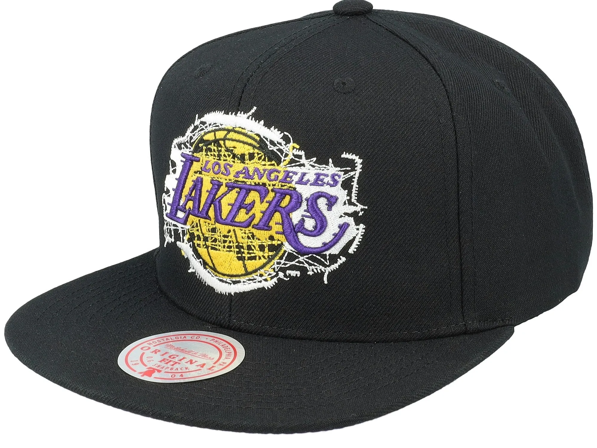 Mitchell & Ness Men's NBA Embroidery Glitch Snapback Lakers Snapback Caps sold by Zulily