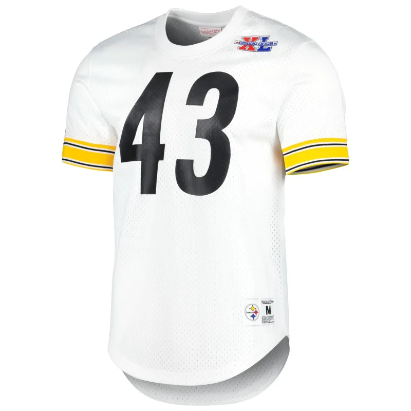 Mitchell & Ness Men's NFL N&N Mesh Crewneck Steelers 2005 Troy Polamalu Jerseys made by Mitchell & Ness