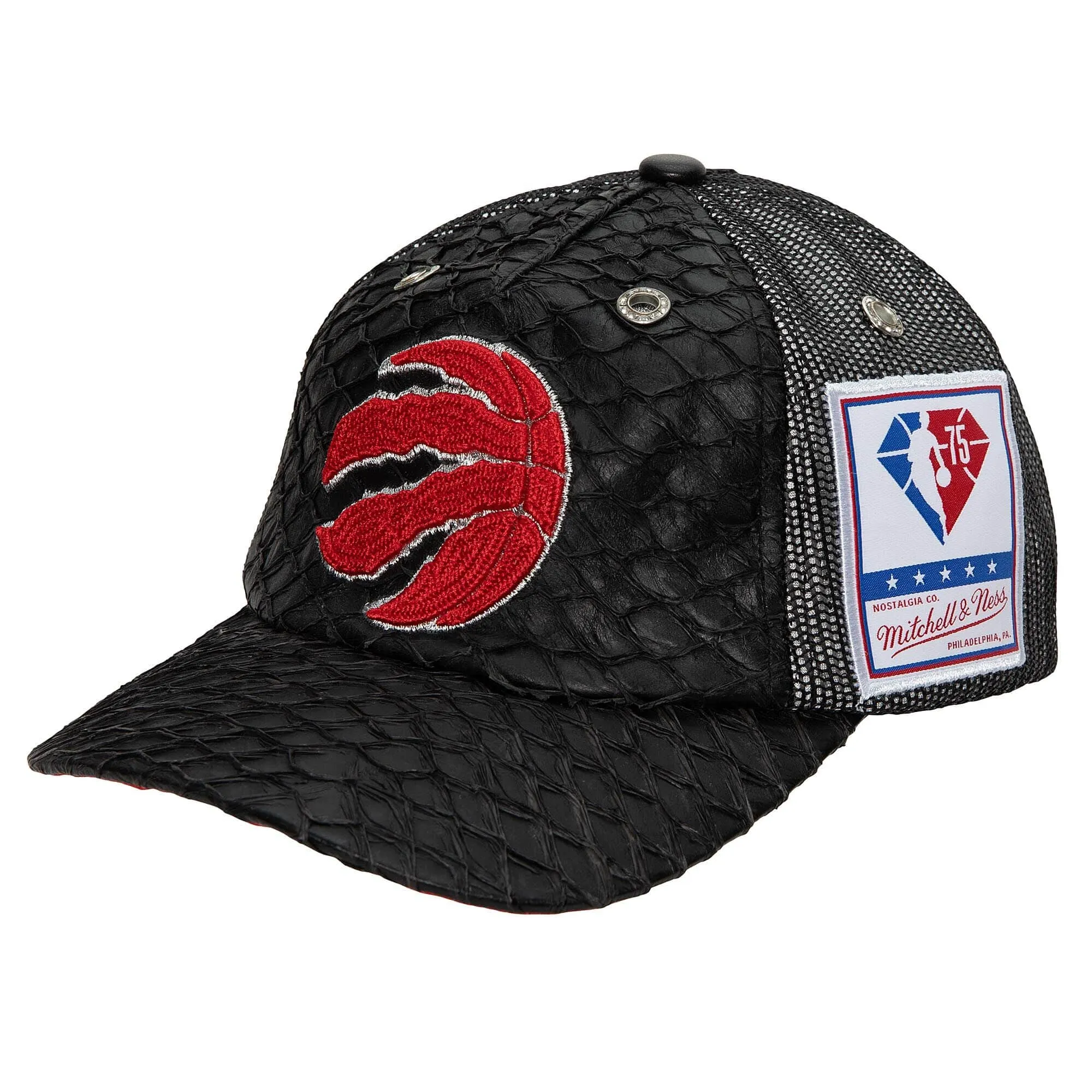 Mitchell & Ness Men's NBA 75Th Platinum Lux Trucker Raptors Hats sold by Zulily