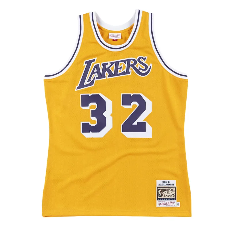 Mitchell & Ness NBA Authentic Home Jersey La Lakers 84 Magic Johnson sold by Zulily