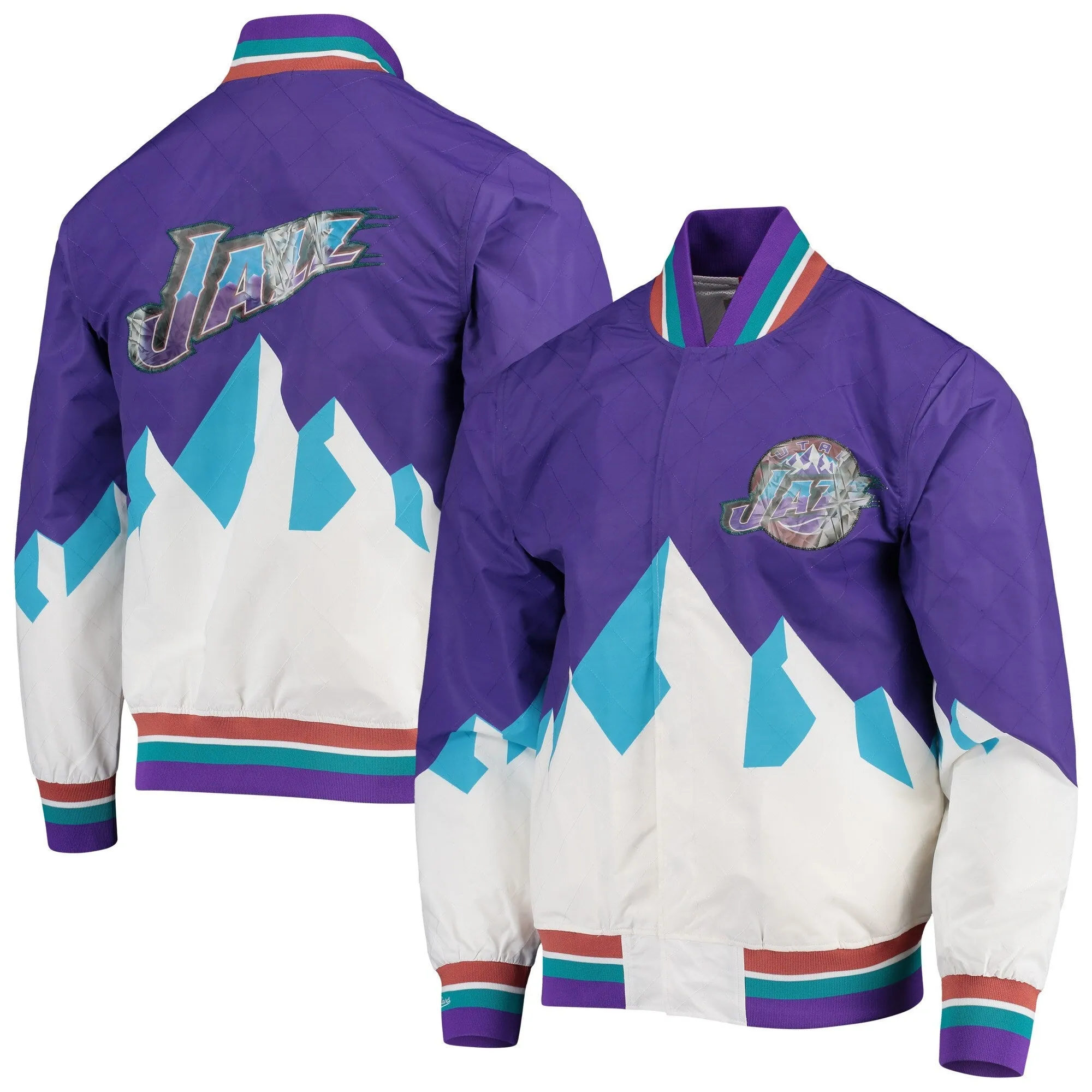 Mitchell & Ness Men's 75Th Anniversary Warm Up Jacket Jazz Jackets sold by Zulily