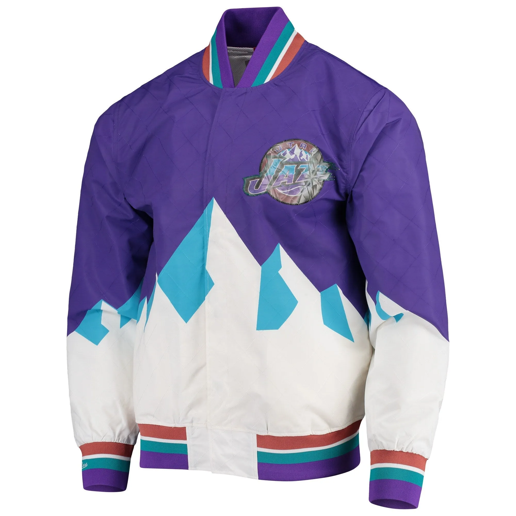 Mitchell & Ness Men's 75Th Anniversary Warm Up Jacket Jazz Jackets sold by Zulily product image thumbnail 2