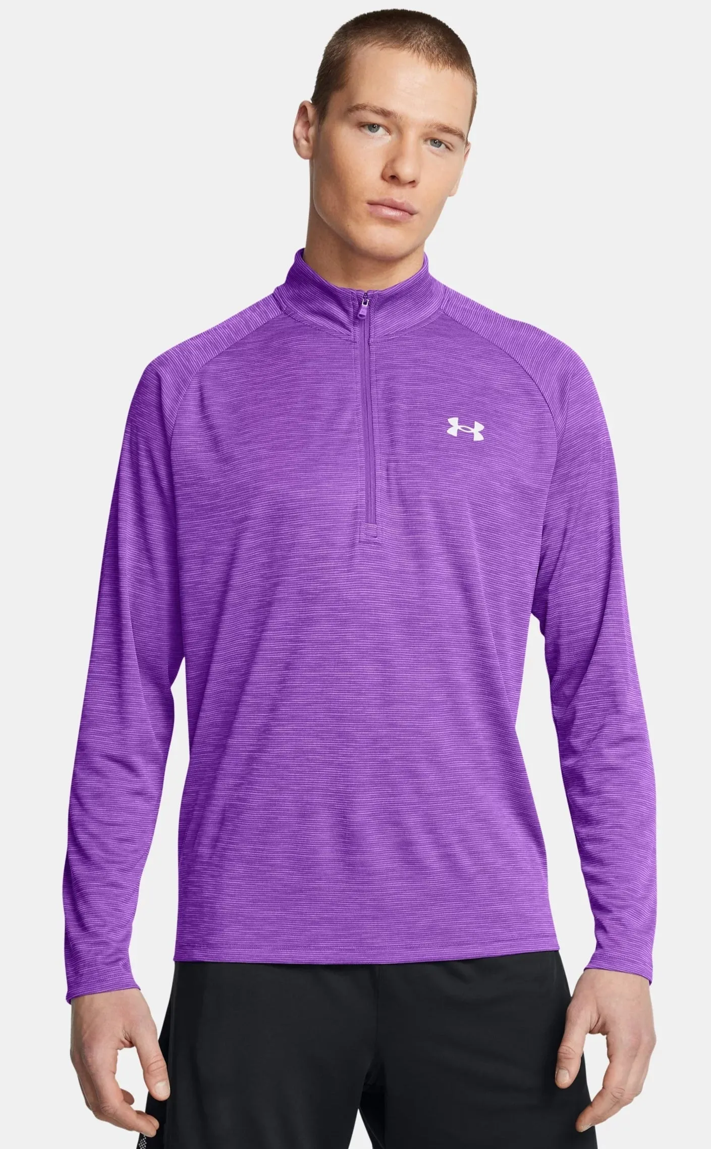 Under Armour Men's Long Sleeve Tech Textured 1/2 Zip High Neck Long Sleeve Shirts sold by Zulily product image thumbnail 4