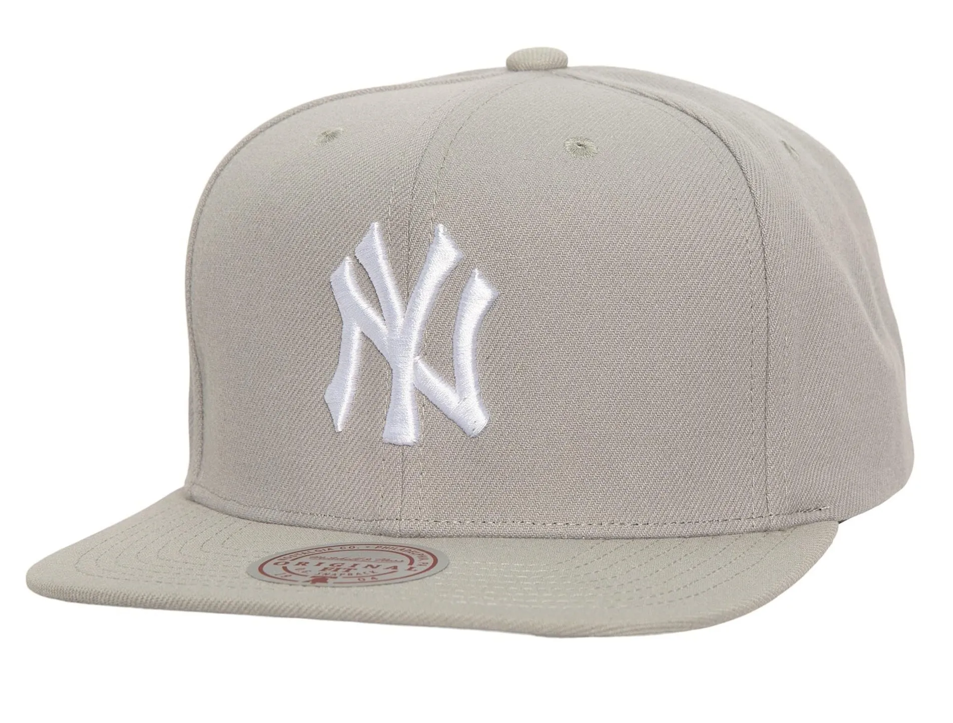 Mitchell & Ness Men's MLB Evergreen Grey White Snapback Yankees Snapback Caps sold by Zulily