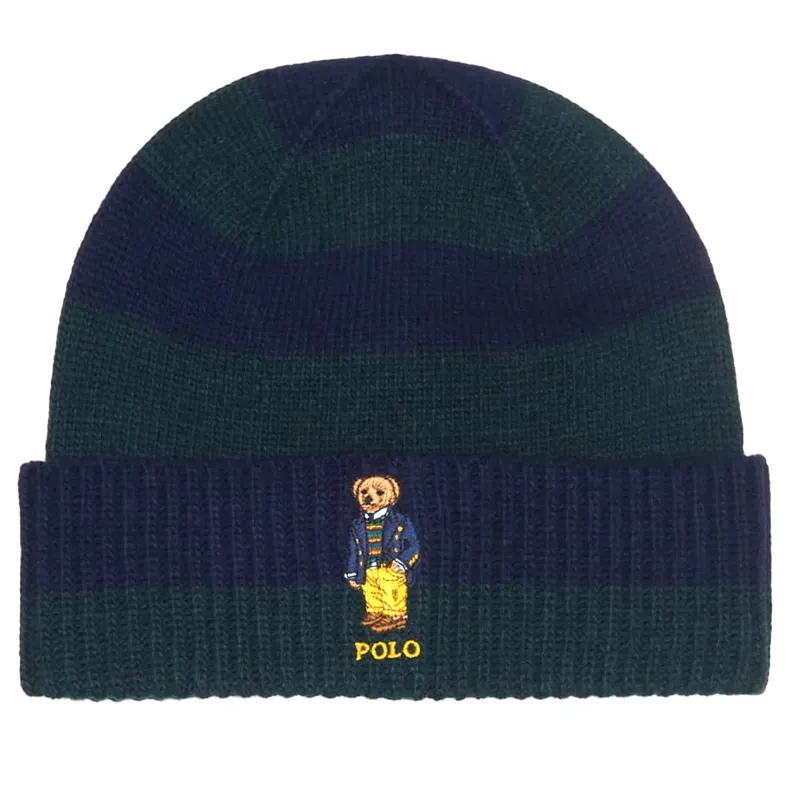 Polo Ralph Lauren Men's Rugby Stripe Bear Beanie Hats sold by Zulily