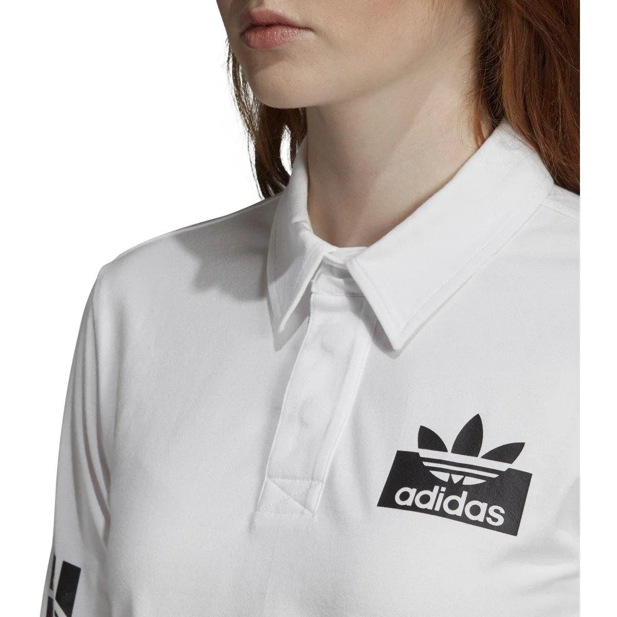 adidas Women's Olivia Leblanc Rugby Polo Long-Sleeve Top sold by Zulily product image thumbnail 3