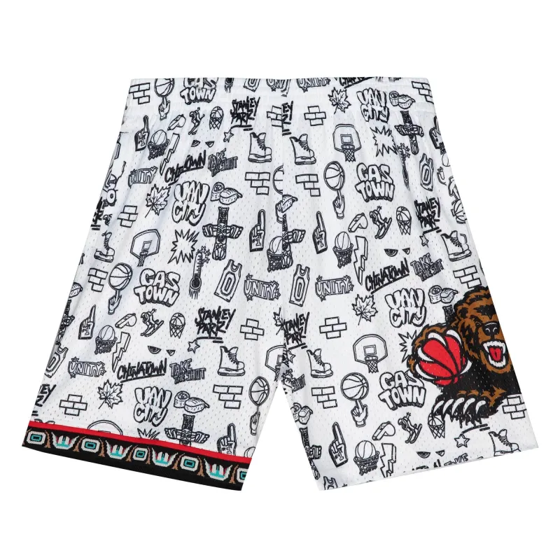 Mitchell & Ness NBA Doodle Swingman Shorts Vancouver Grizzlies 1998 Shorts sold by Zulily