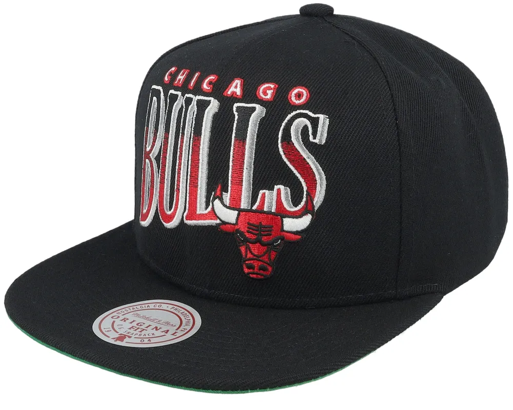 Mitchell & Ness Men's NBA Line Work Snapback Bulls Snapback Caps made by Mitchell & Ness