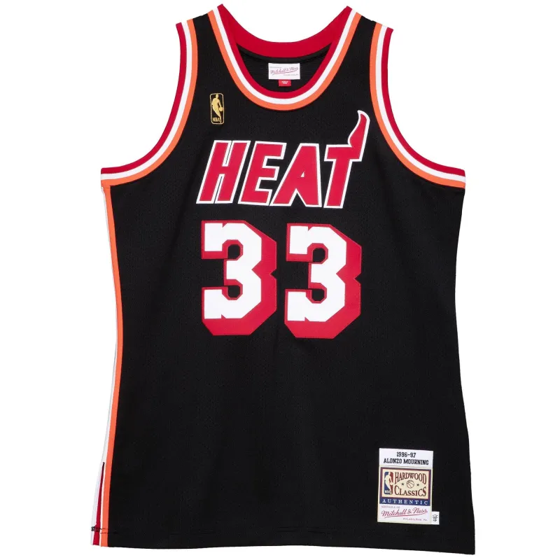 Mitchell & Ness NBA Authentic Jersey Miami Heat 96 Alonzo Mourning Jerseys sold by Zulily