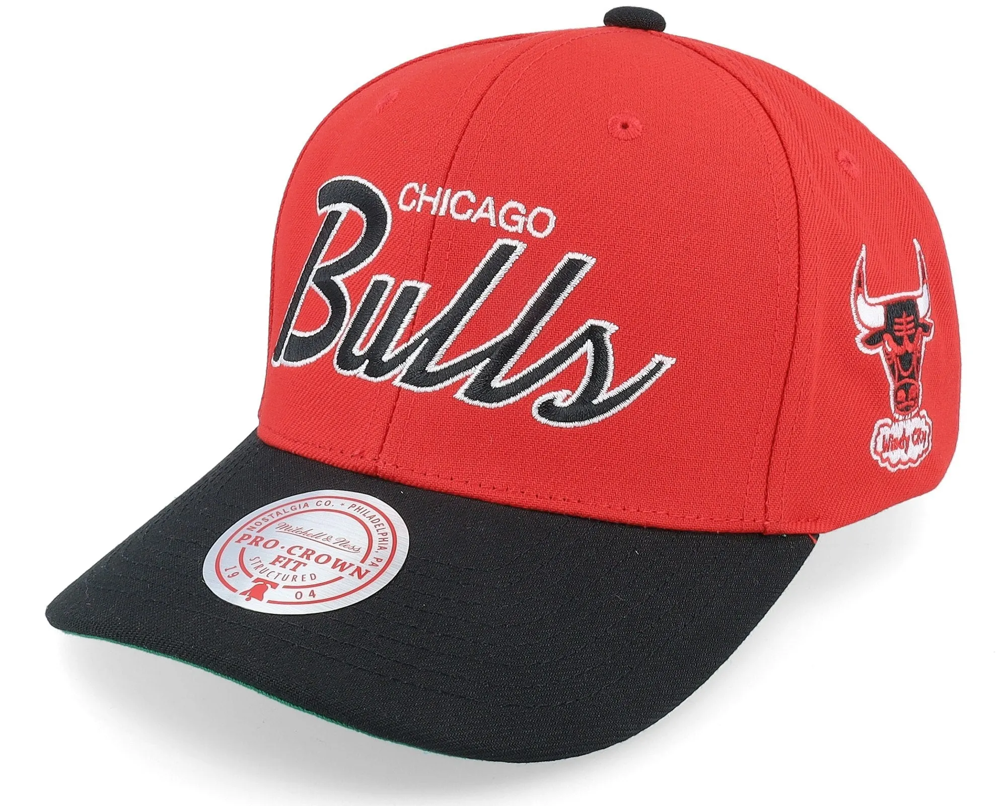 Mitchell & Ness Men's NBA Team Script 2.0 Pro Snapback Hwc Bulls Snapback Caps sold by Zulily