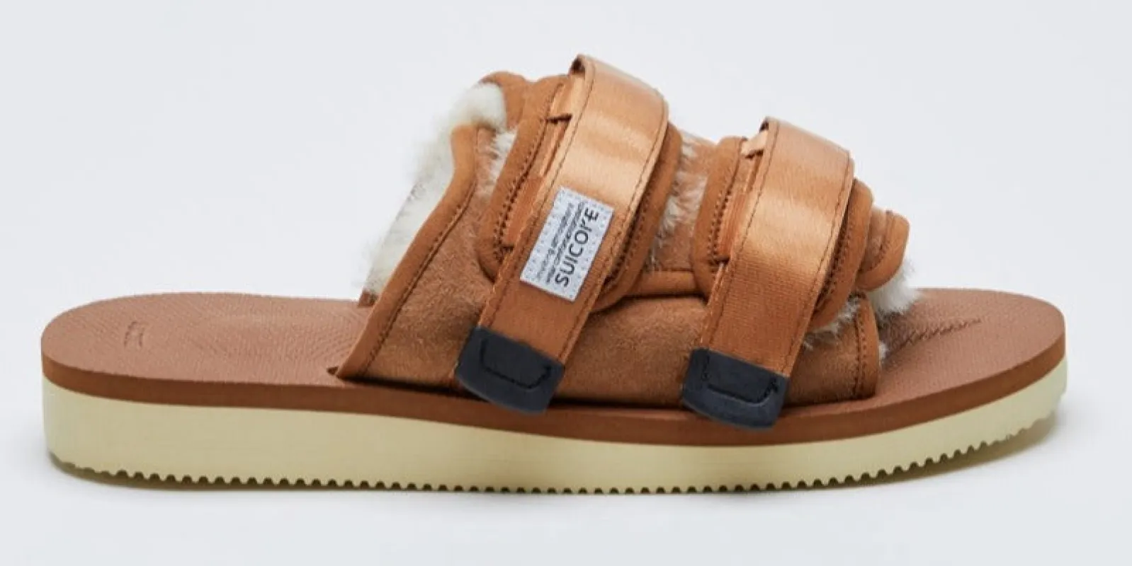 Suicoke Men's Moto-M2Ab Shearling And Suede Slide Sandals sold by Zulily