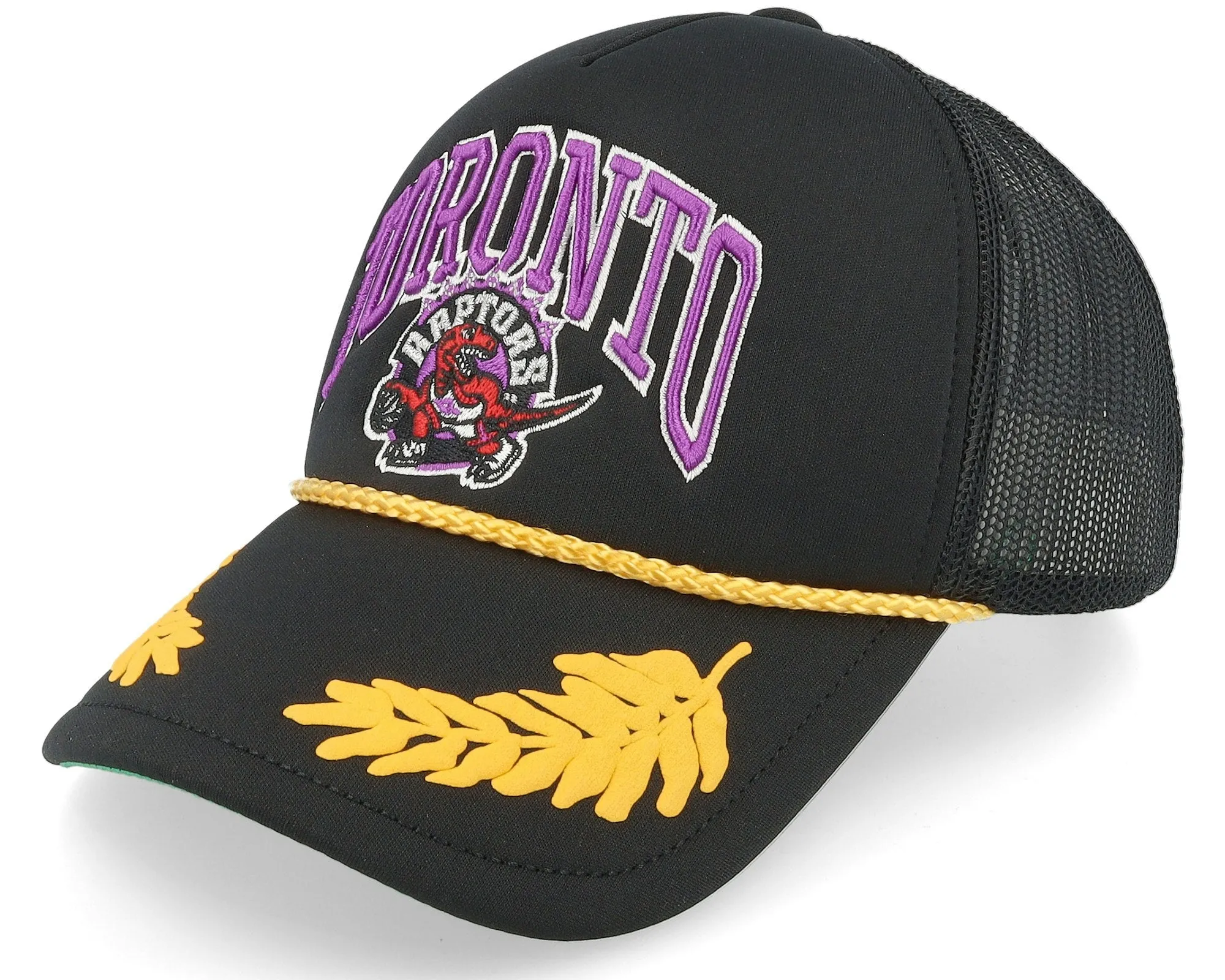 Mitchell & Ness Men's NBA Gold Leaf Trucker Hwc Raptors Ball Caps sold by Zulily