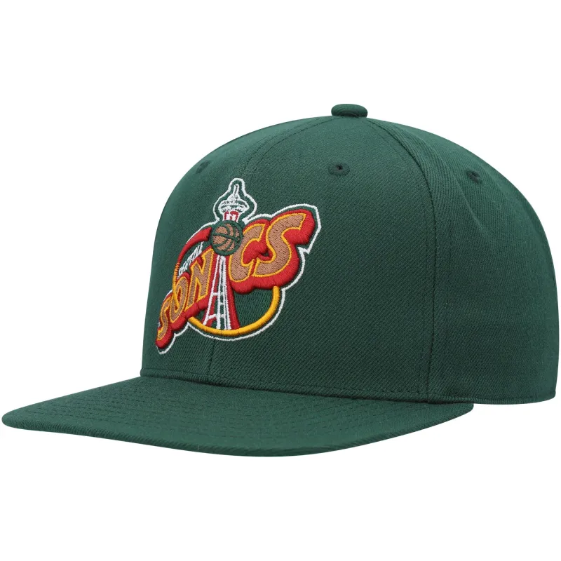 Mitchell & Ness Men's NBA Team Ground 2.0 Fitted Hwc Supersonics Fitted Caps sold by Zulily