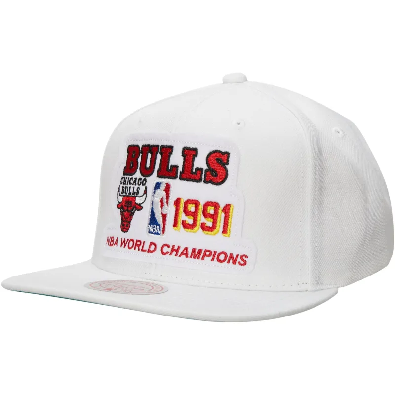 Mitchell & Ness Men's NBA 1991 Bulls Champs Snapback Hwc Bulls Snapback Caps made by Mitchell & Ness
