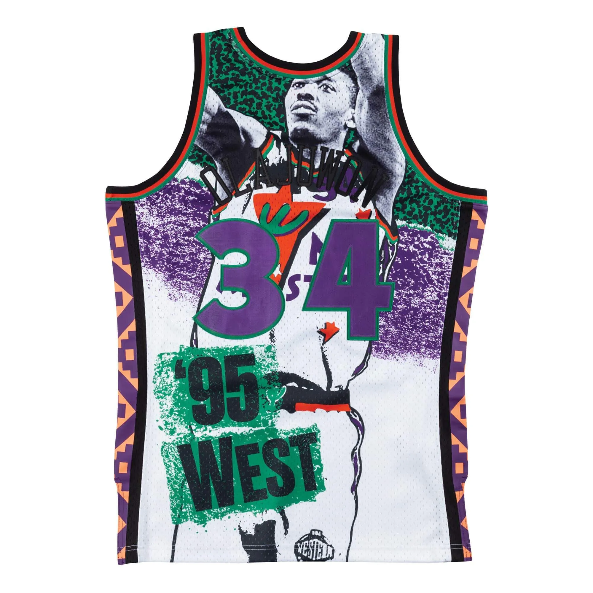 Mitchell & Ness Men's NBA Sublimated Swingman Jersey Allstar West 95 Olajuwon Jerseys sold by Zulily product image thumbnail 2