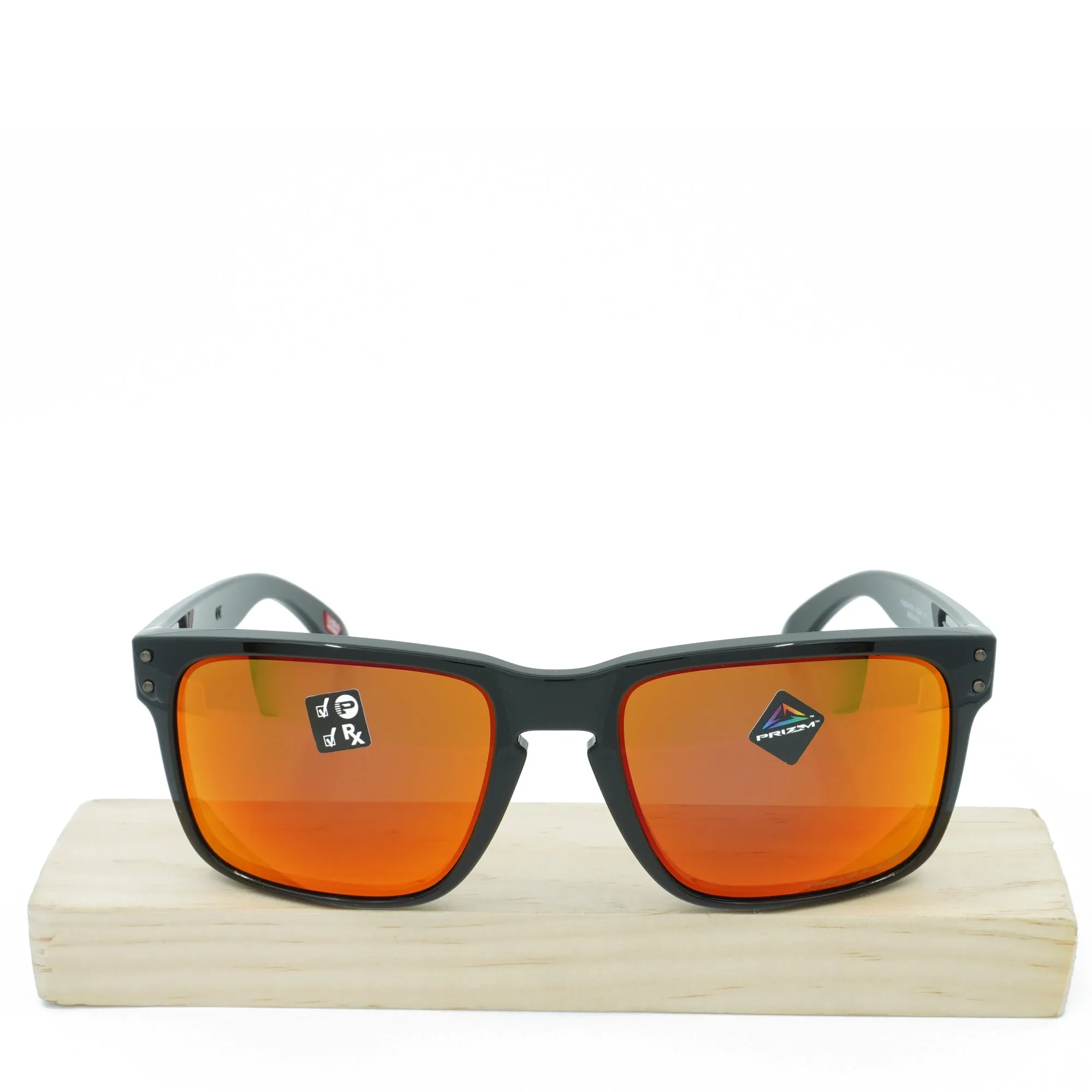 Oakley Men's Holbrook Polarized Sunglasses -Polished Black/Prizm Ruby Sunglasses sold by Zulily product image thumbnail 2