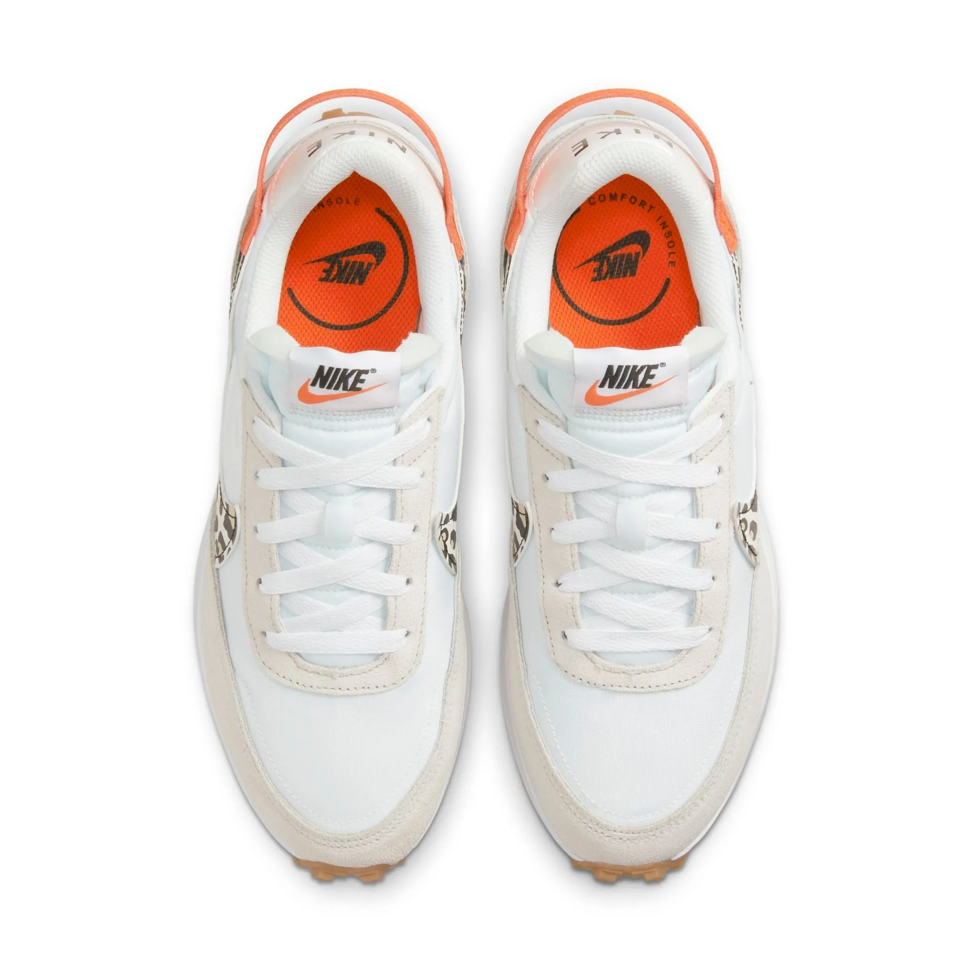 Nike Women's Waffle Debut 'White Team Orange Leopard ' Shoes sold by Zulily product image thumbnail 4
