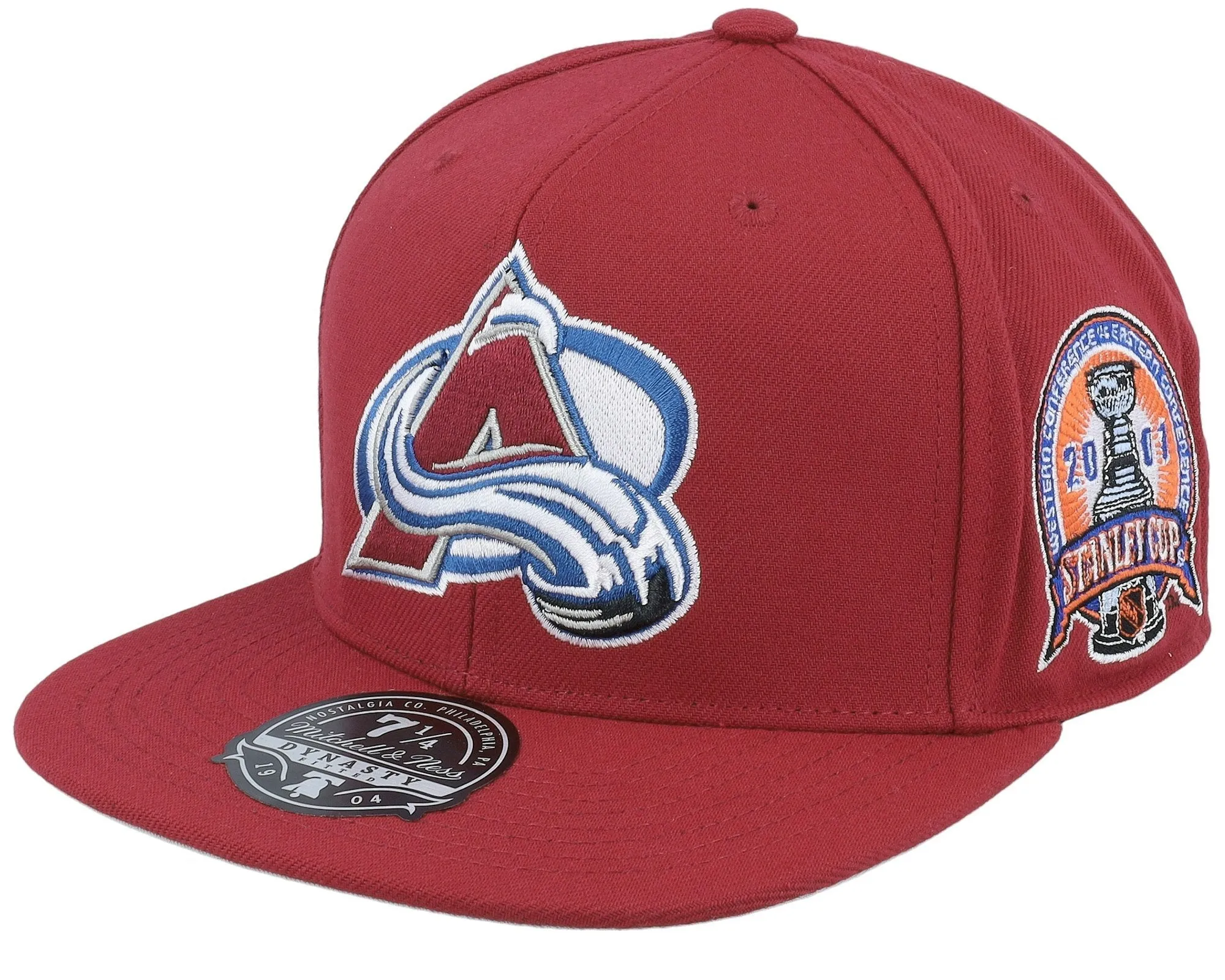 Mitchell & Ness Men's NHL Side Patch Fitted Avalanche Fitted Caps sold by Zulily