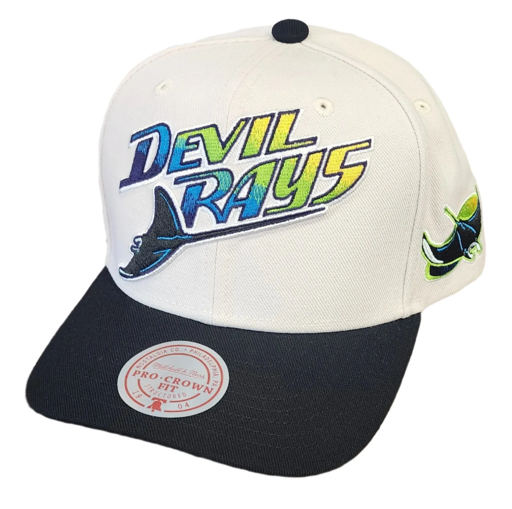 Mitchell & Ness Men's MLB Off Word Pro Snapback Coop Rays Snapback Caps sold by Zulily