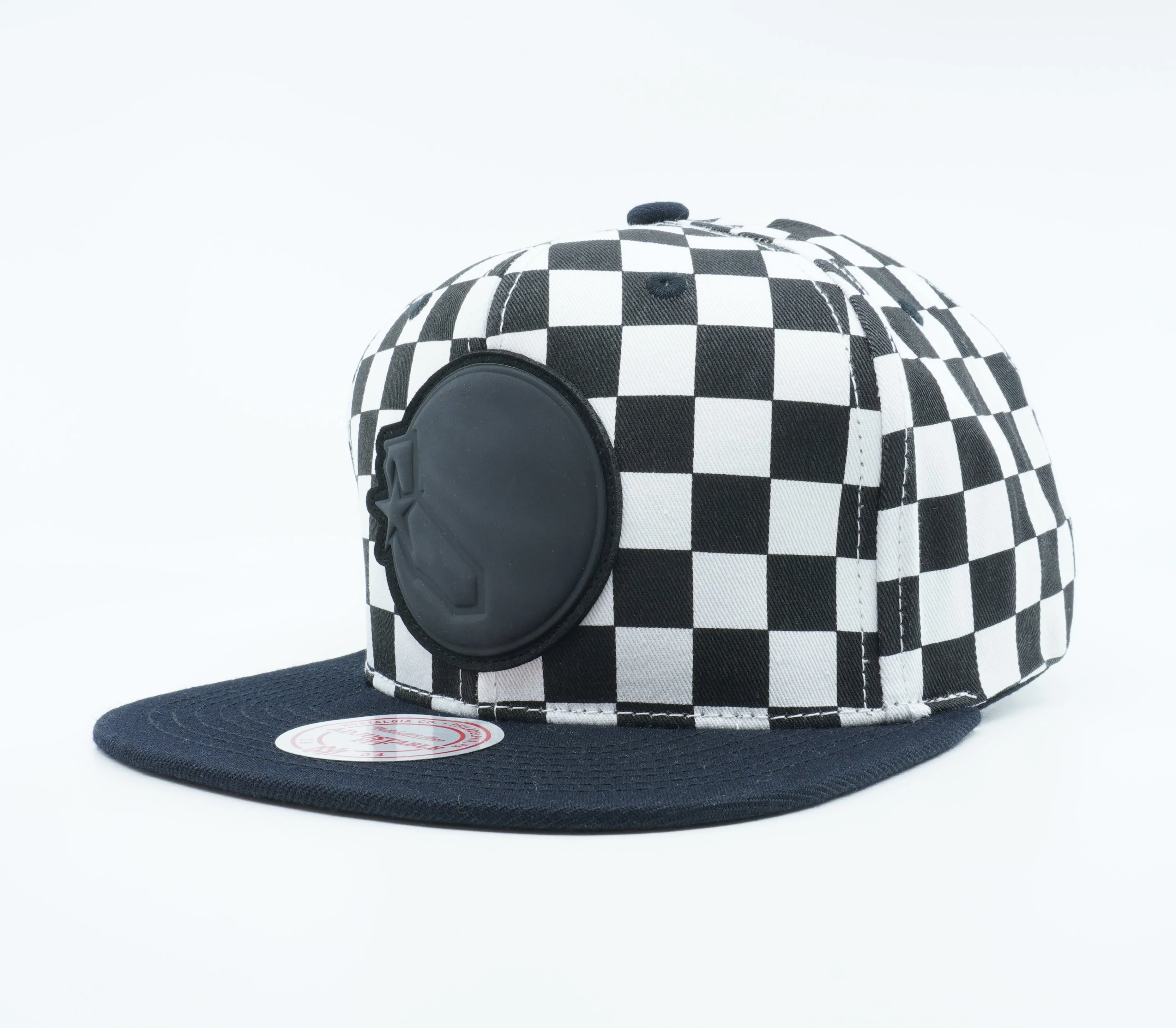 Mitchell & Ness Men's NBA Golden State Warriors Checked B&W Crow Snapback sold by Zulily