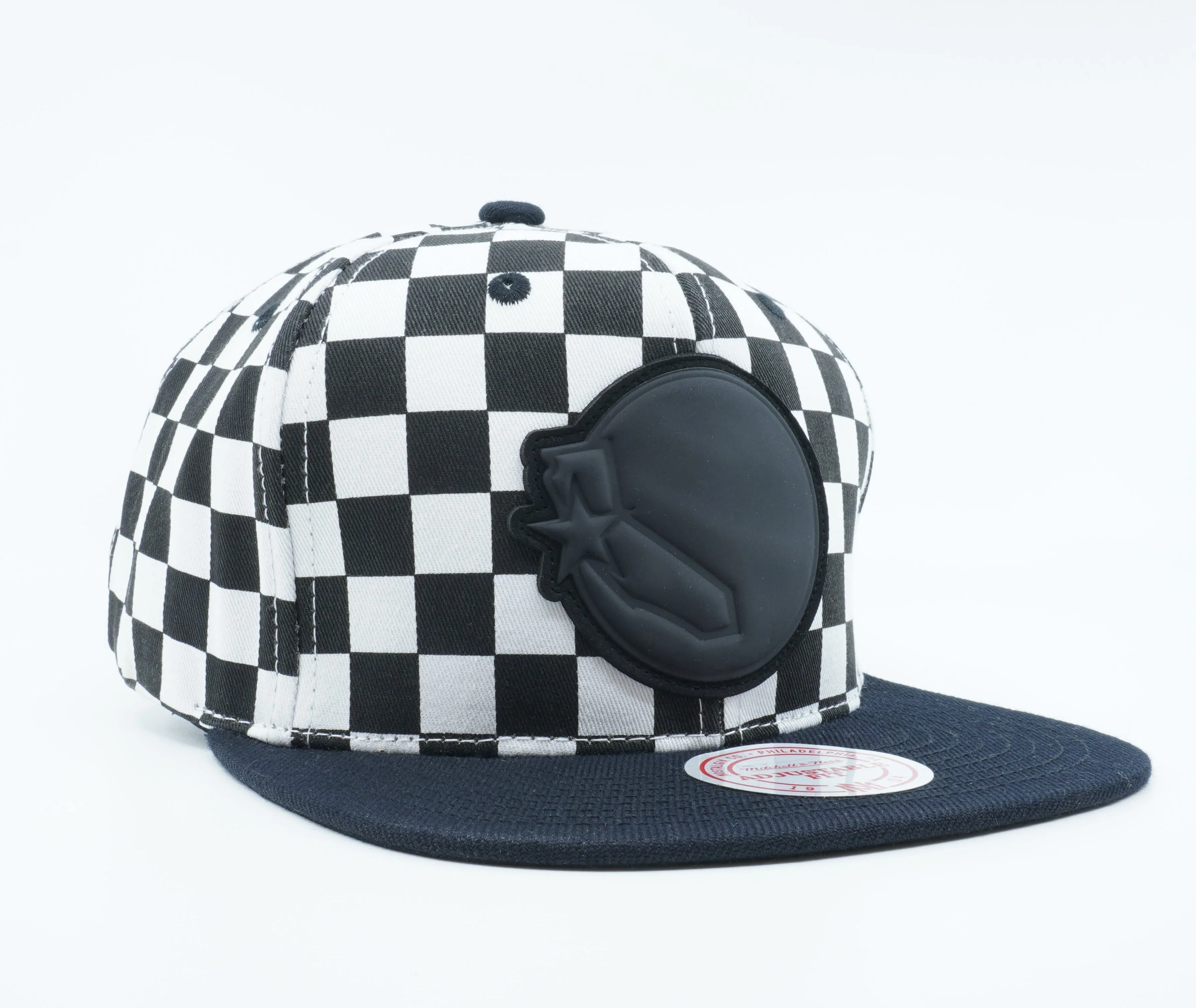 Mitchell & Ness Men's NBA Golden State Warriors Checked B&W Crow Snapback sold by Zulily product image thumbnail 3