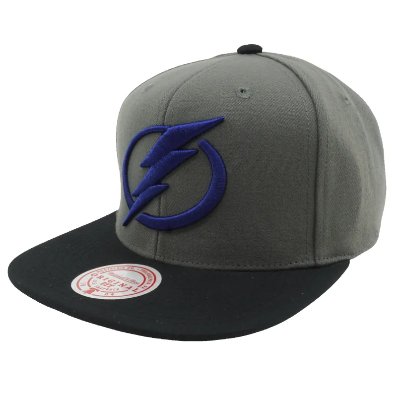 Mitchell & Ness Men's NHL Storm Front Snapback Lightning Grey made by Mitchell & Ness