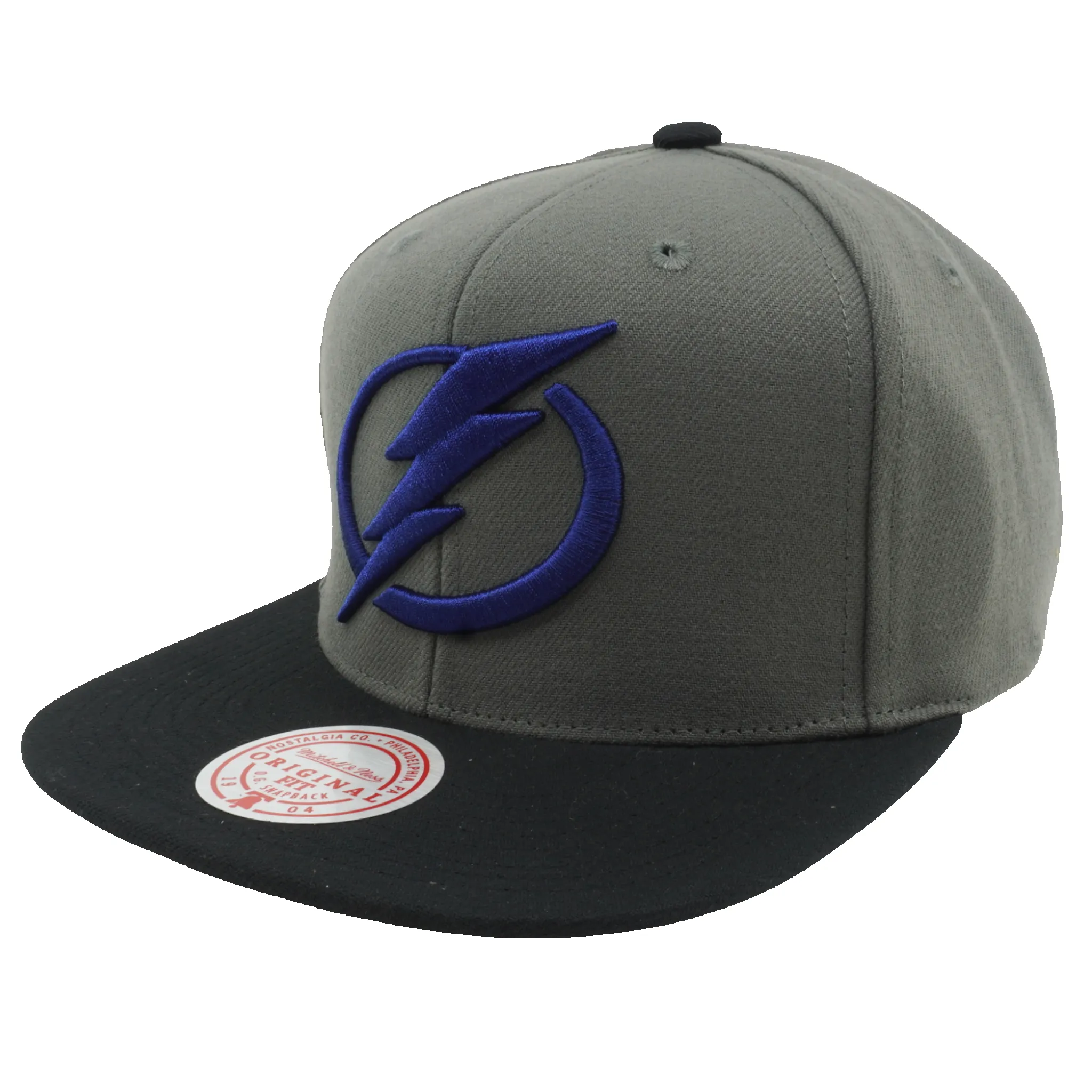 Mitchell & Ness Men's NHL Storm Front Snapback Lightning Grey sold by Zulily