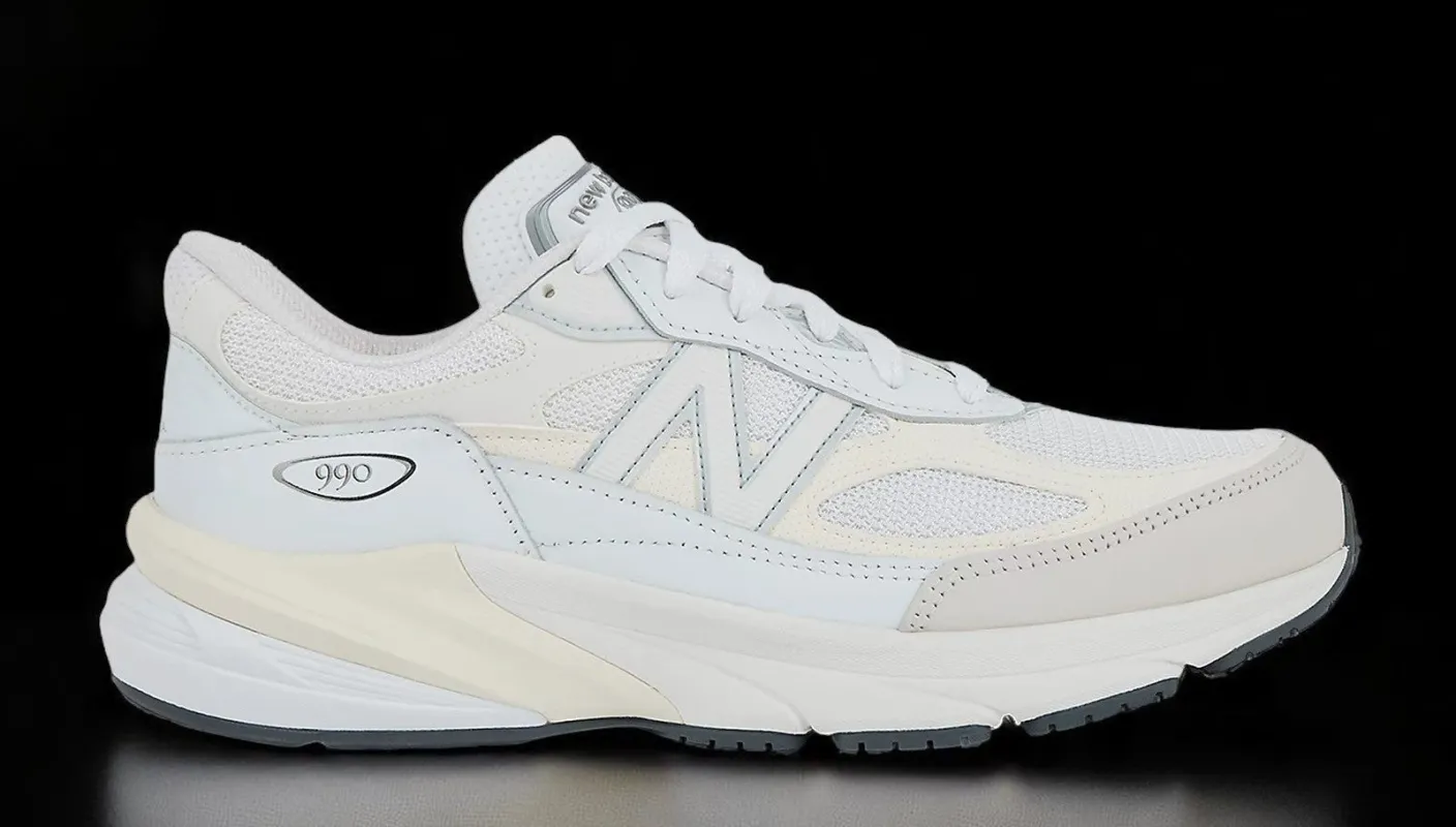 New Balance Men's 990V6 'Miusa White Sea Salt' Sneakers made by New Balance