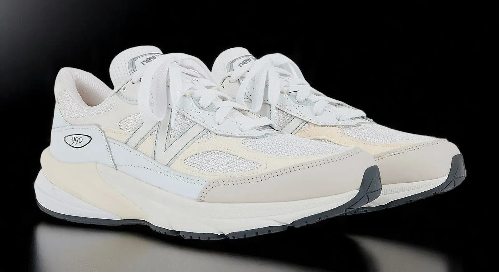 New Balance Men's 990V6 'Miusa White Sea Salt' Sneakers sold by Zulily product image thumbnail 2