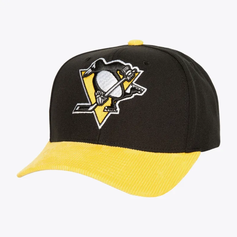 Mitchell & Ness Men's NHL Cord Pro Snapback Penguins Snapback Caps made by Mitchell & Ness
