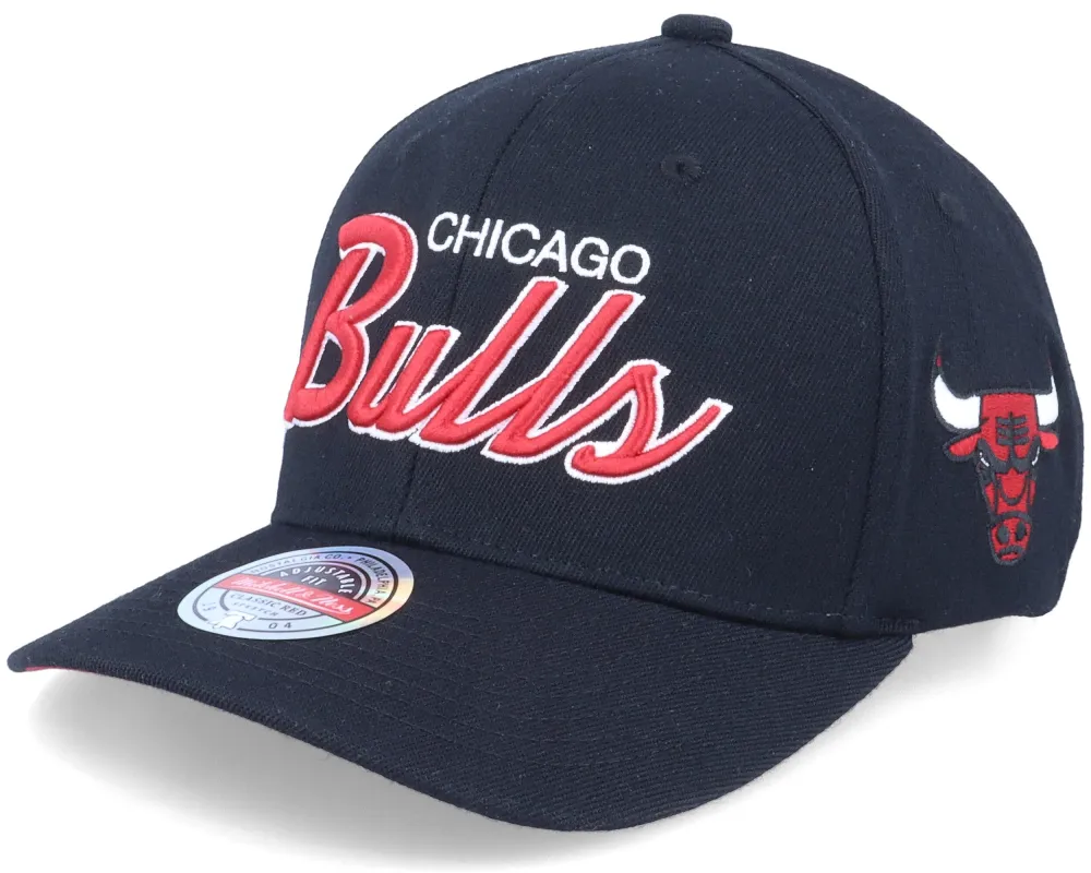 Mitchell & Ness Men's NBA Team Script 2.0 Stretch Snapback Bulls Snapback Caps made by Mitchell & Ness