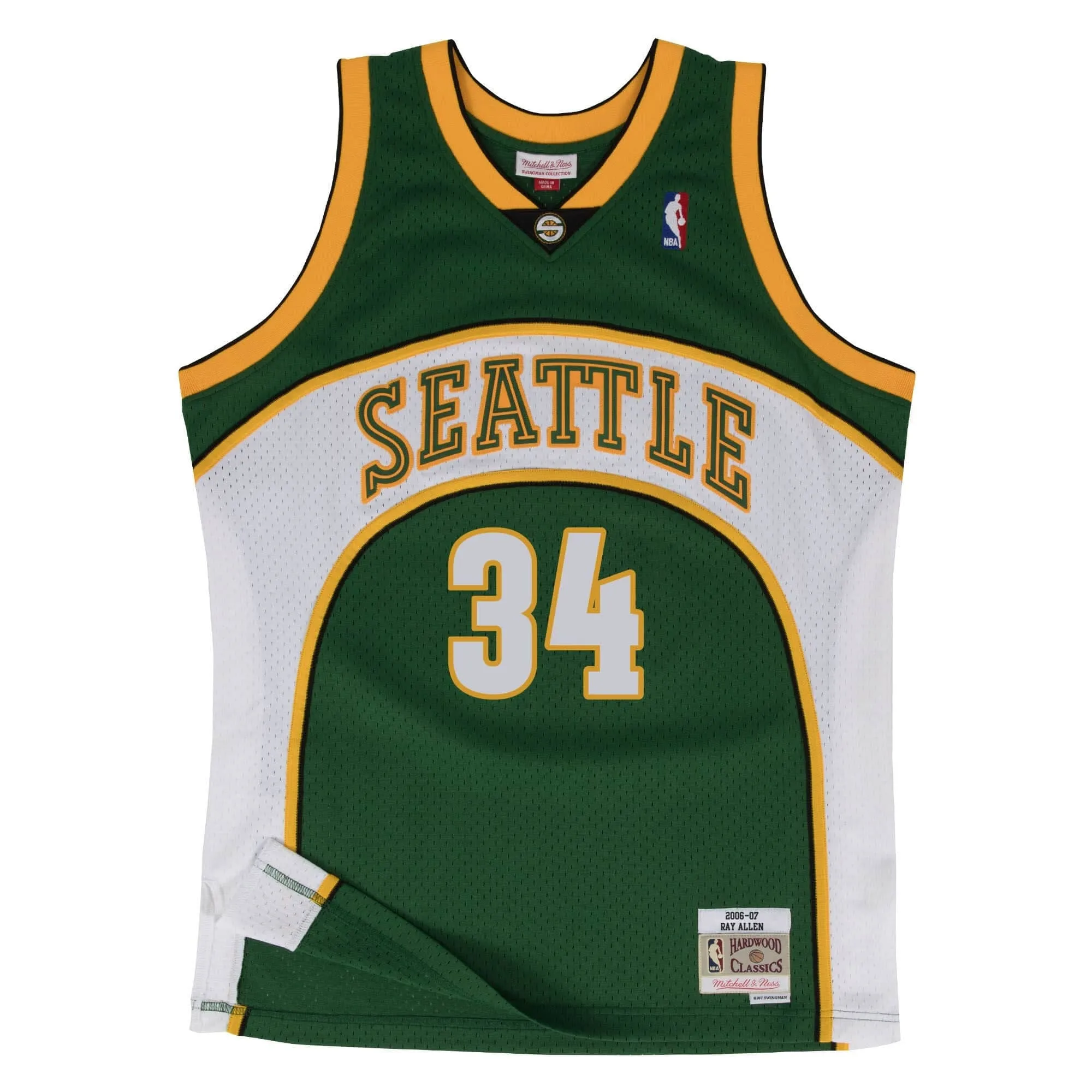 Mitchell & Ness Men's NBA Swingman Jersey Seattle Supersonics 2006 Ray Allen Jerseys sold by Zulily