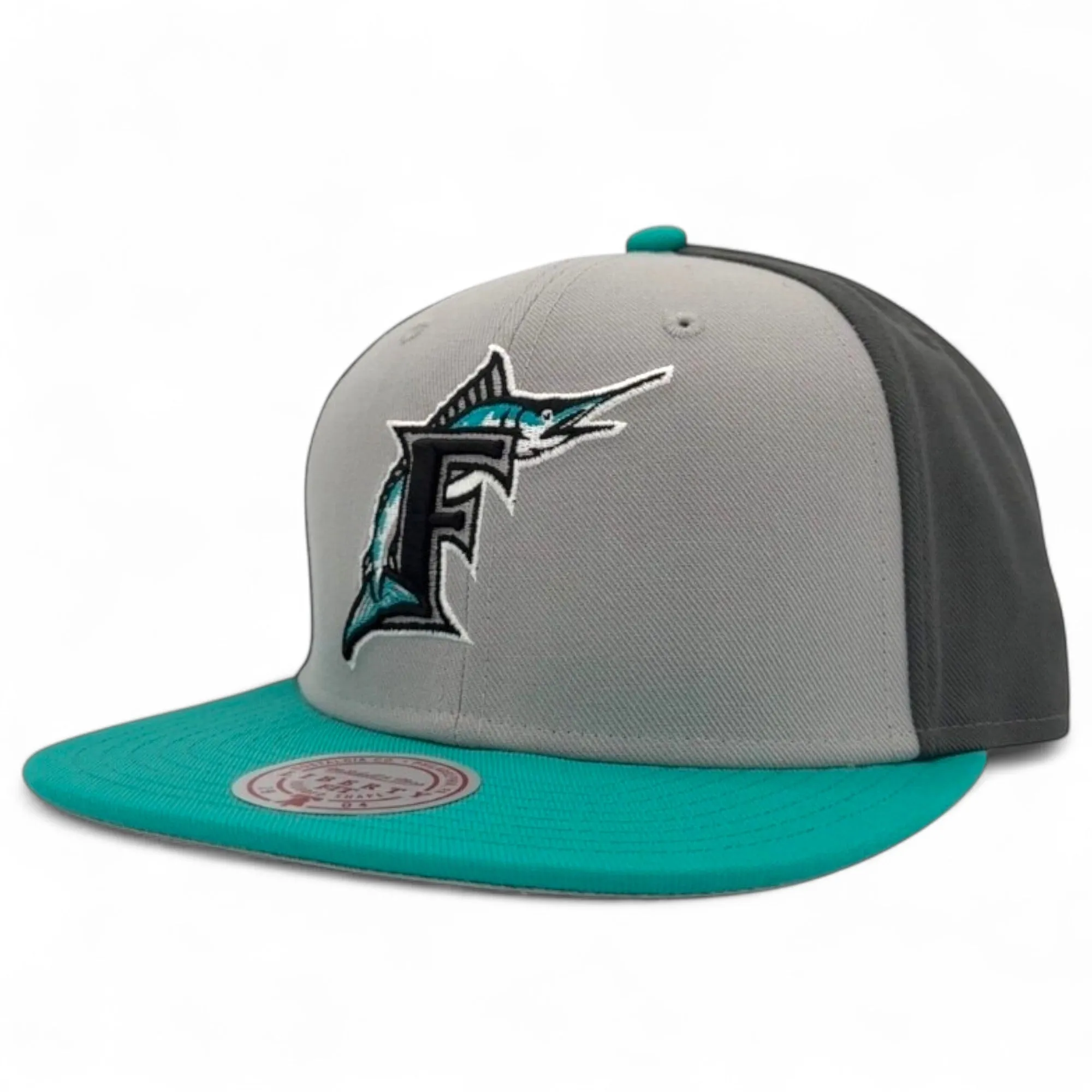 Mitchell & Ness Men's MLB Triple Play Liberty Snapback Coop Marlins Snapback Caps sold by Zulily