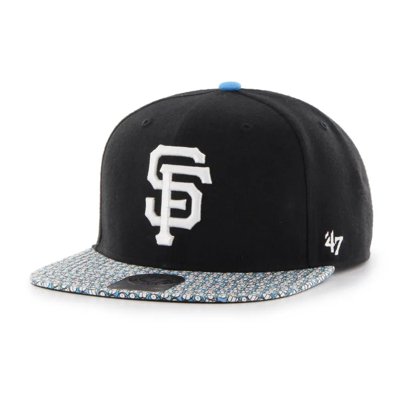 47 Brand Men's Sf Giants Global Artist Captain Snapback Black made by 47