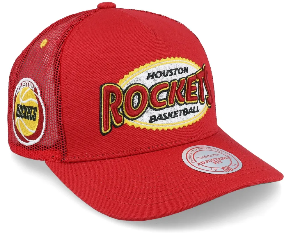 Mitchell & Ness Men's NBA Team Seal Trucker Hwc Rockets Ball Caps made by Mitchell & Ness