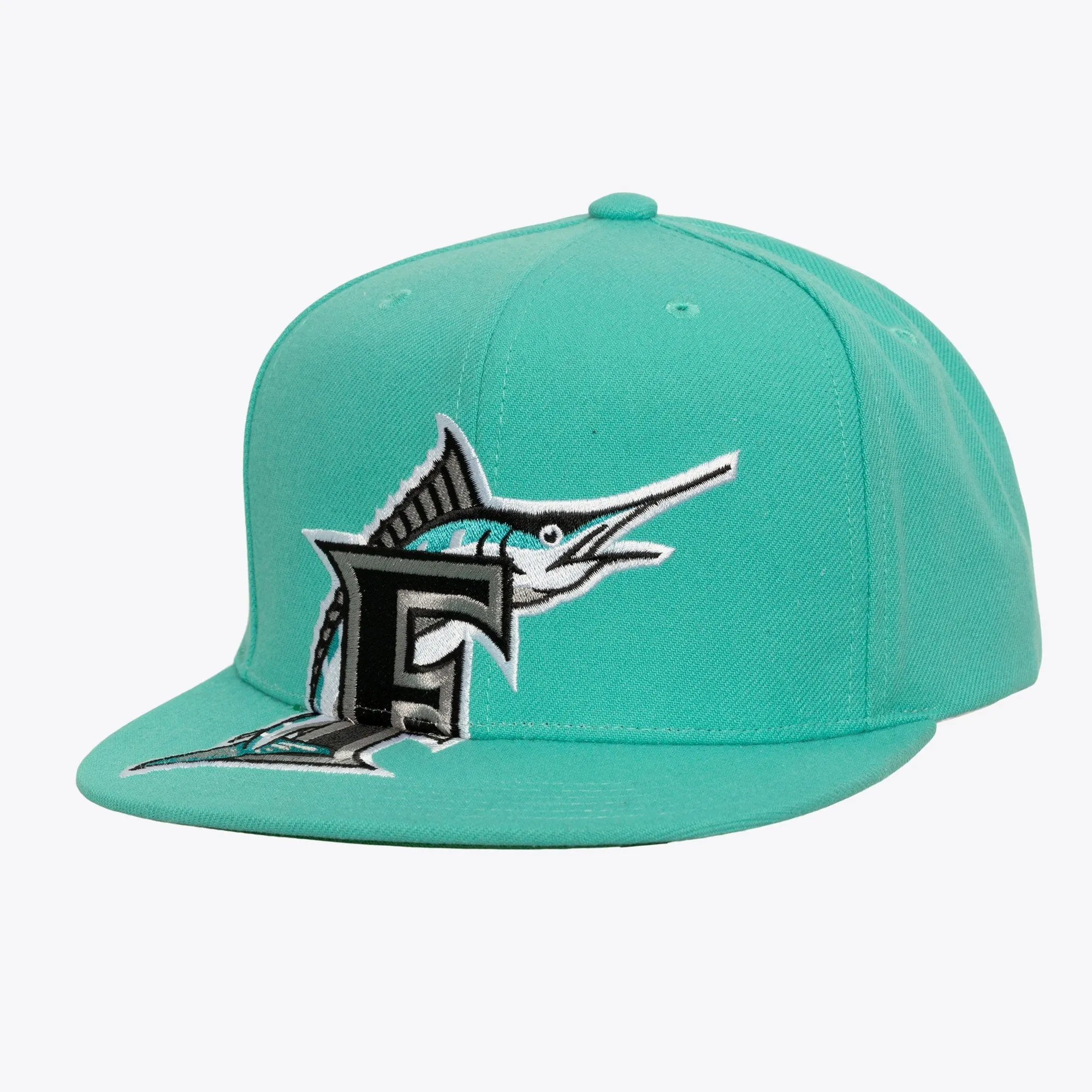 Mitchell & Ness Men's MLB Xl Logo Snapback Coop Marlins Snapback Caps sold by Zulily