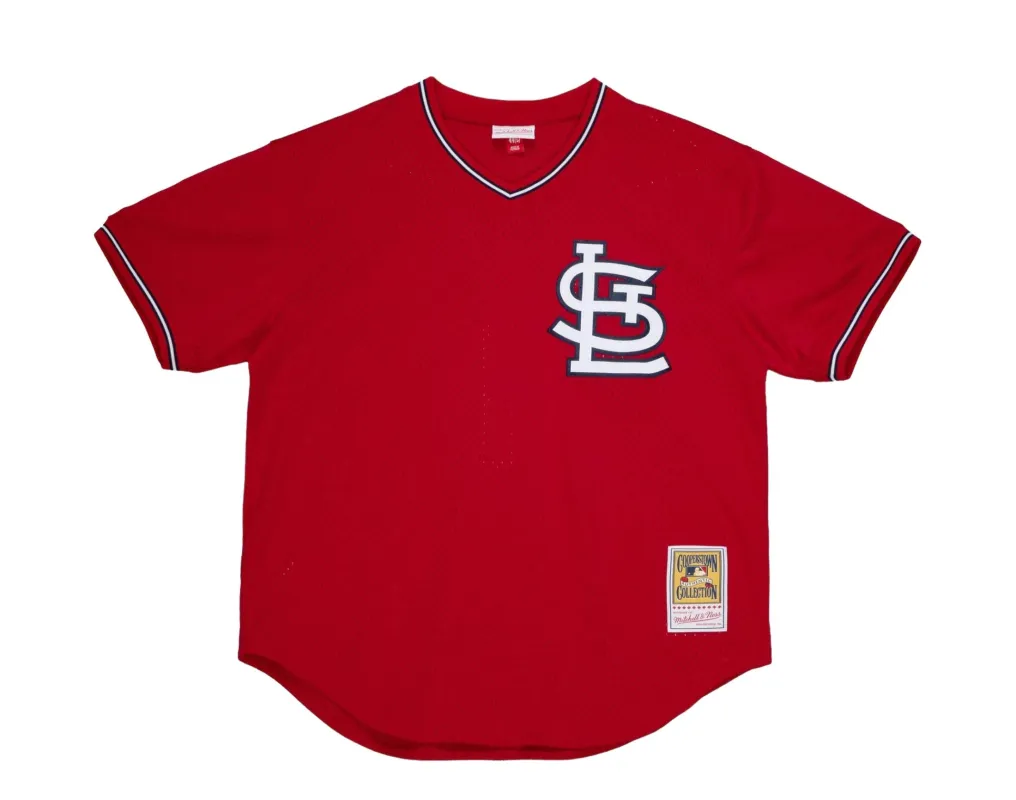 Mitchell & Ness Men's MLB Authentic Bp Jersey - Cardinals 1996 Ozzie Smith Jerseys made by Mitchell & Ness