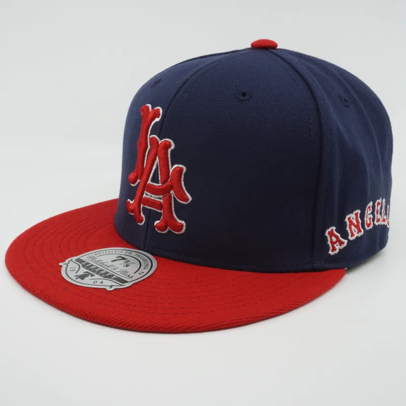 Mitchell & Ness Men's MLB Evergreen Fitted Coop Angels Fitted Caps sold by Zulily