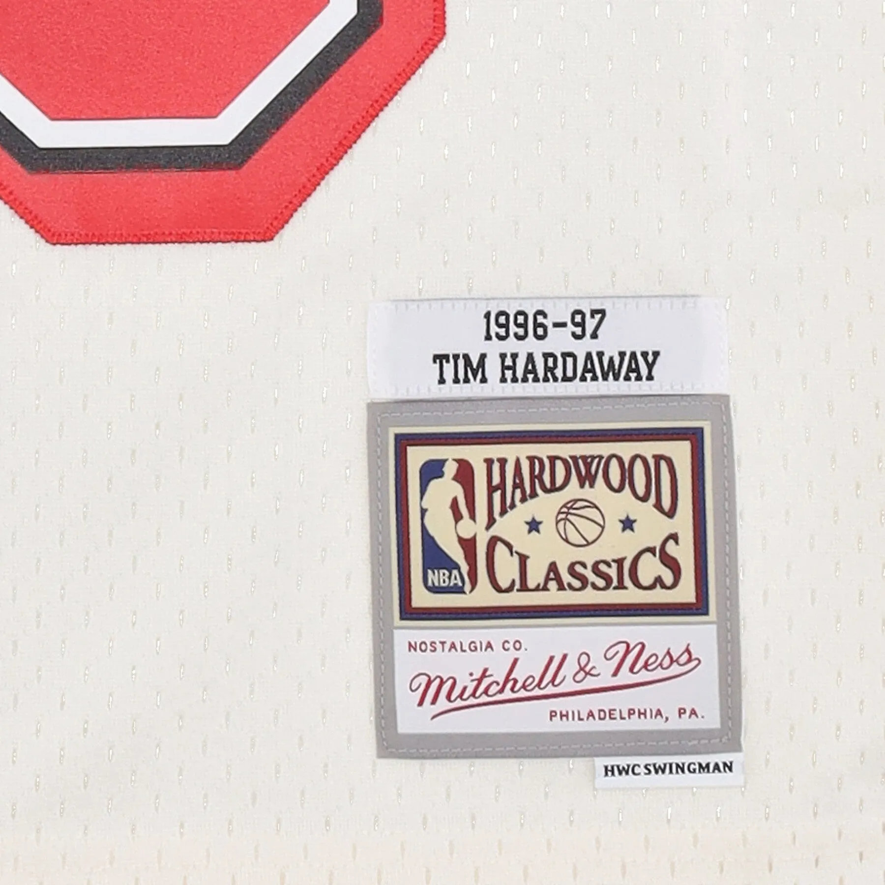 Mitchell & Ness Men's Cream Team Color Swingman Jersey Heat 1996 Tim Hardaway Jerseys sold by Zulily product image thumbnail 3