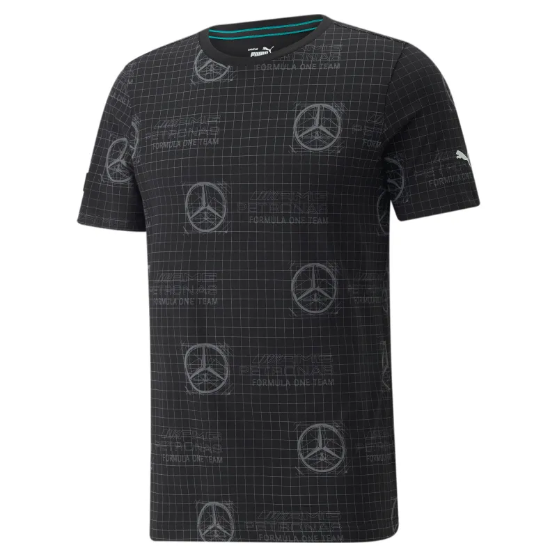 Puma Men's Mapf1 Mercedes Aop Logo Tee T-Shirts made by Puma