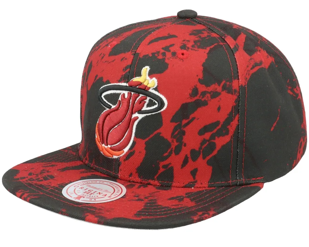 Mitchell & Ness Men's NBA Down For All Snapback Hwc Heat Snapback Caps made by Mitchell & Ness