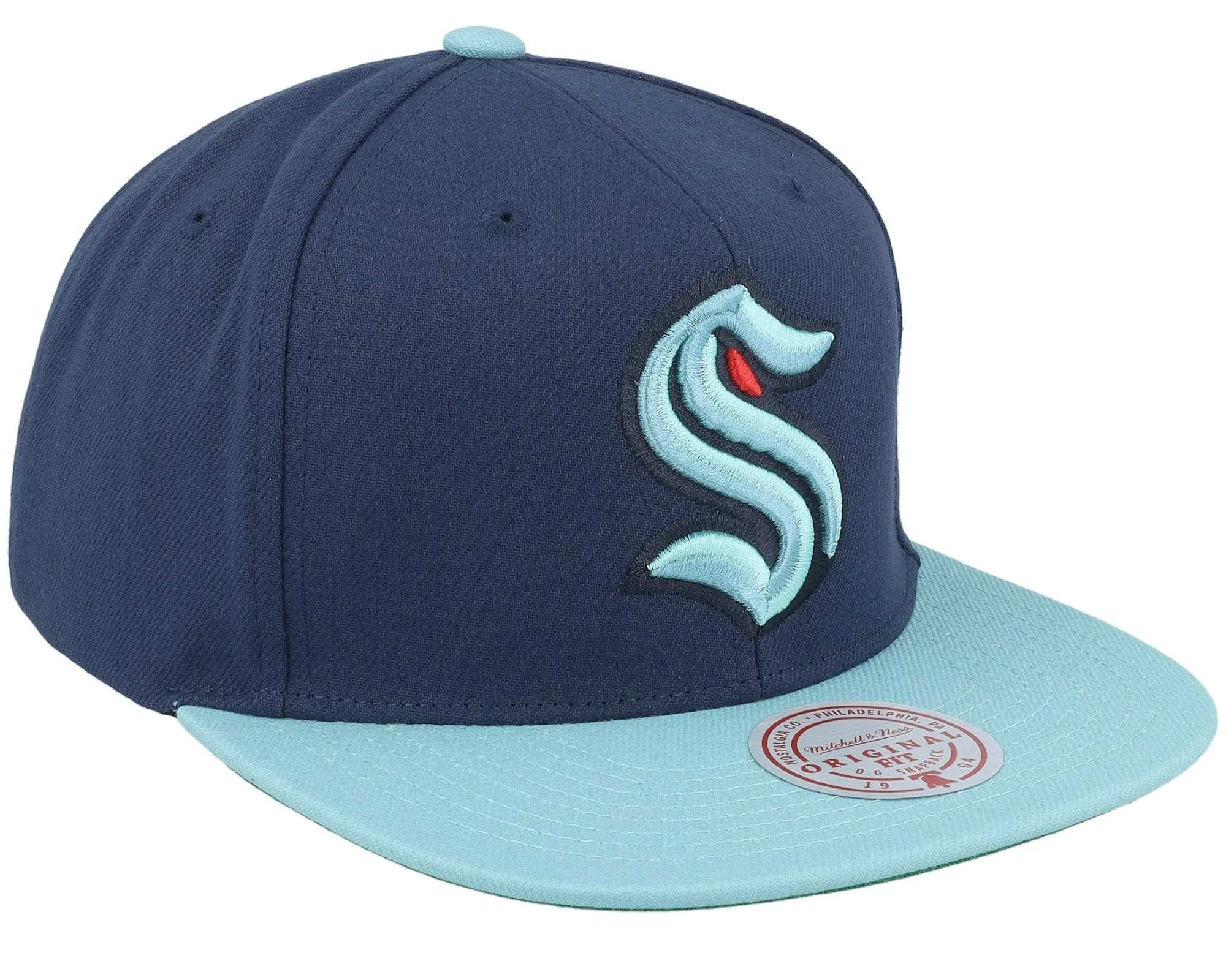 Mitchell & Ness Men's NHL 2 Tone Side Patch Snapback Kraken Snapback Caps sold by Zulily product image thumbnail 2