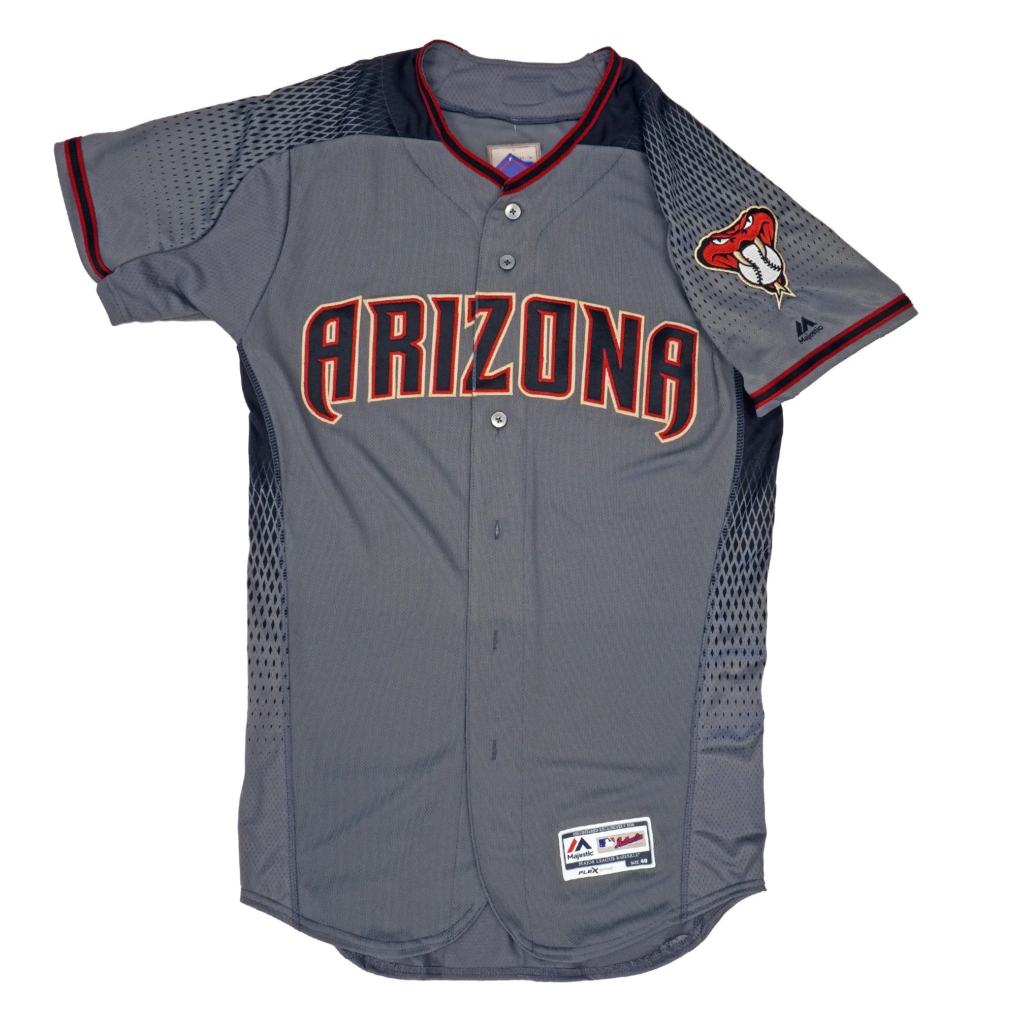 Majestic Men's MLB Arizona Diamondbacks Authentic On Field Flex Base Jersey Gray sold by Zulily