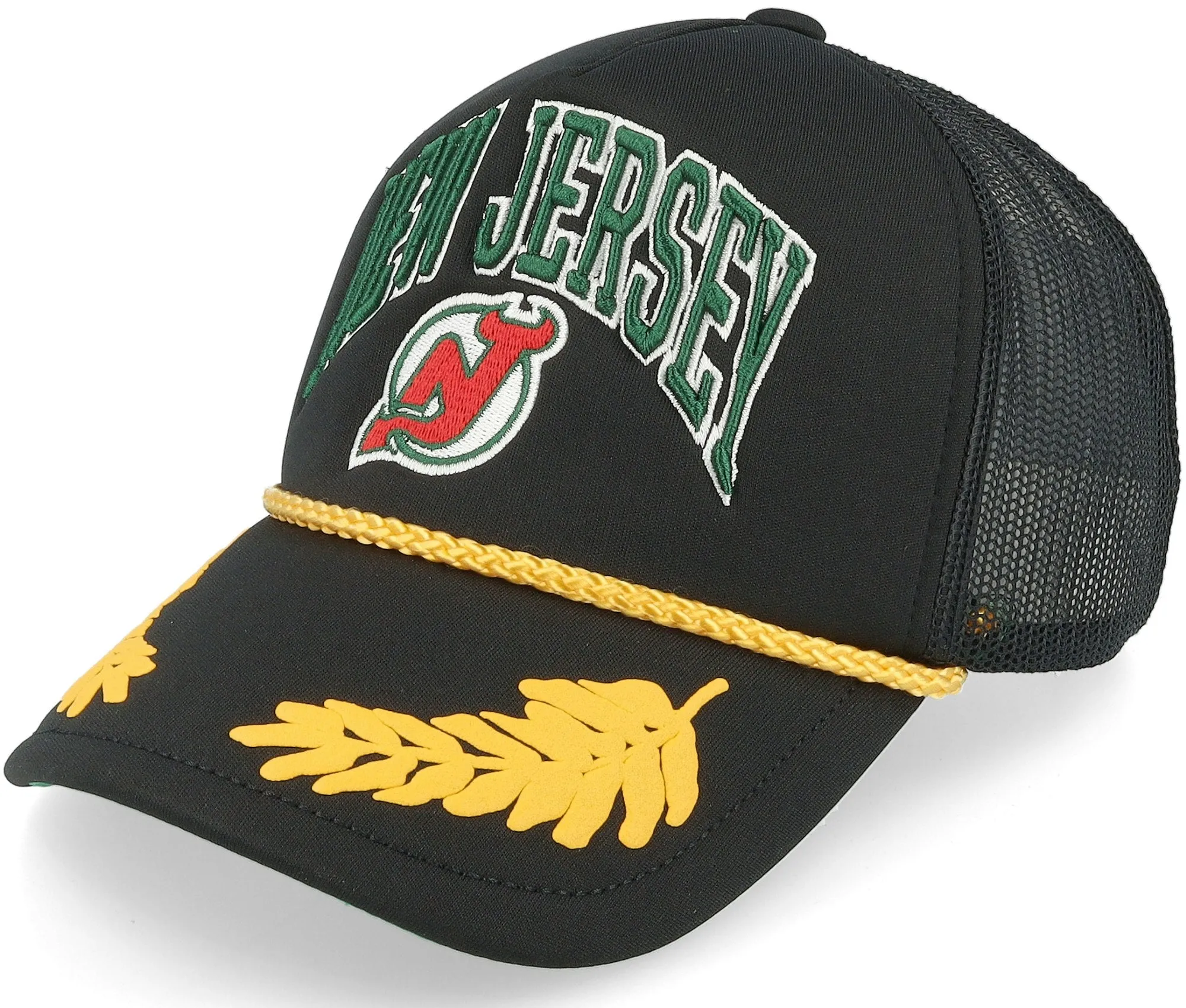 Mitchell & Ness Men's NHL Gold Leaf Trucker Vntg Devils Hats sold by Zulily