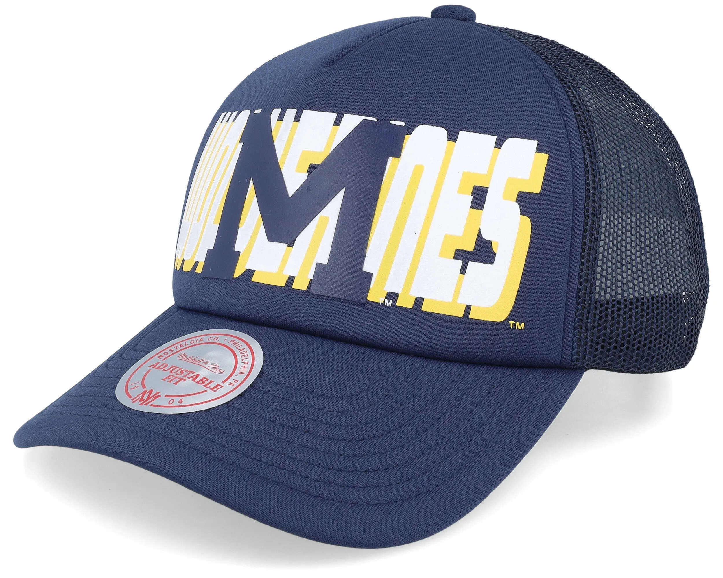 Mitchell & Ness Men's Ncaa Billboard Trucker Snapback Michigan Snapback Caps sold by Zulily